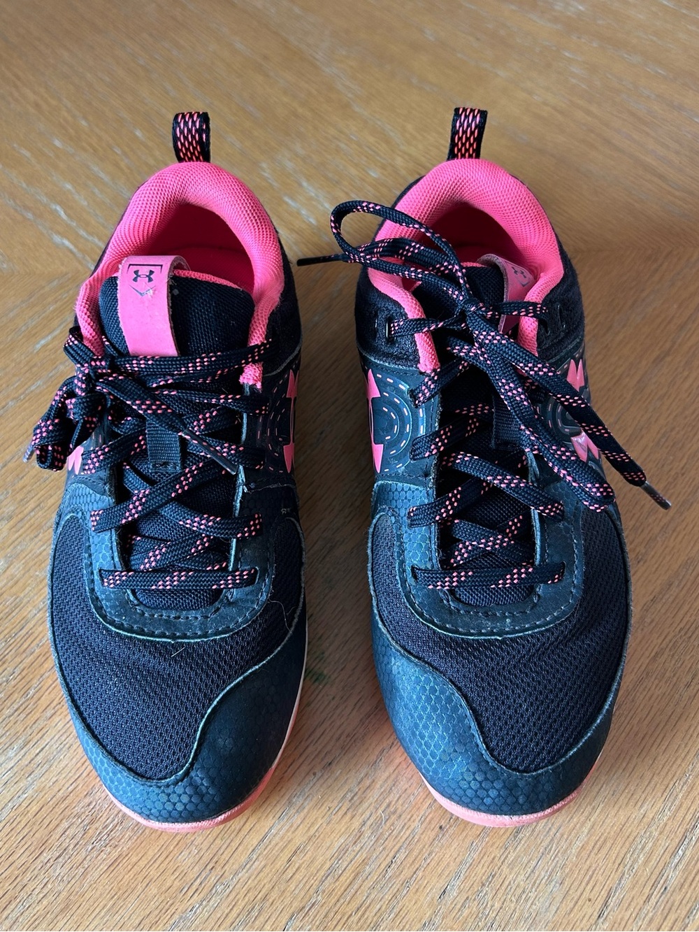 Under Armour Youth Leadoff Low RM Cleats Black Pink Size 1Y Baseball Softball